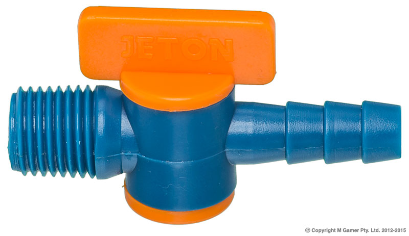 1/4" NPT Male Control Valve with Hose Fitting (Pack of 2)