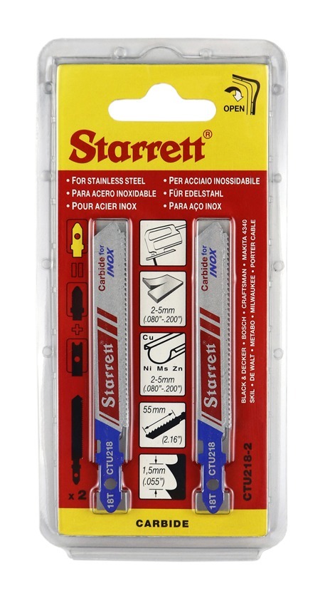 Starrett - Jig Saw Blades - Unified Shank 50mm X 18tpi - Carbide