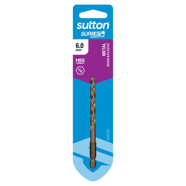 DRILL D213 HEX SHANK M35 6.00MM SUPABIT