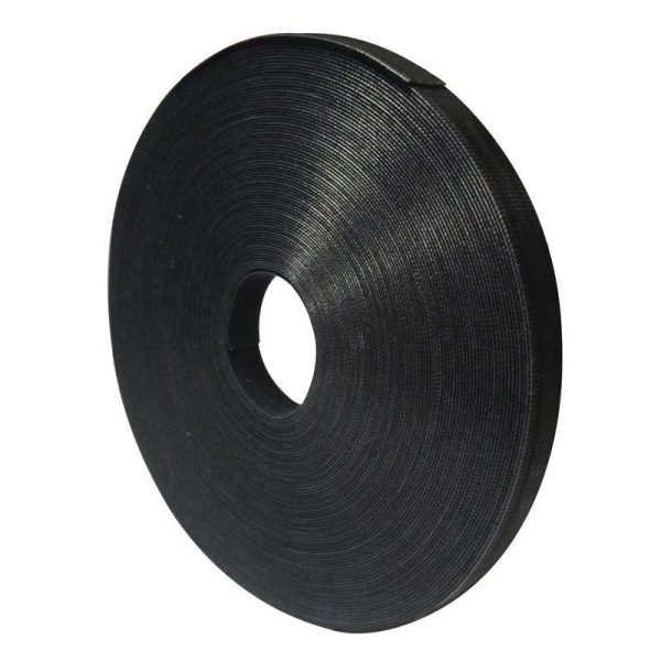 DATABITZ - HOOK & LOOP CABLE TIE, BLACK D/SIDED 19mm WIDE x 22.8m ROLL