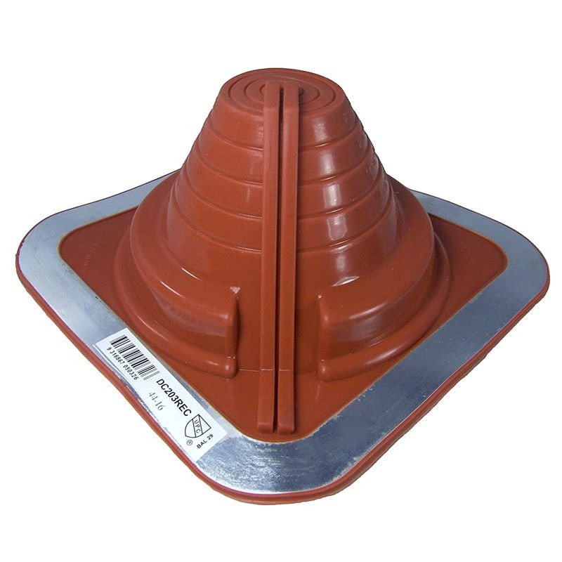 DEKTITE - FLASHING, No3, 5-127mm PIPE OD 221 x 221mm BASE, GREY COMBO