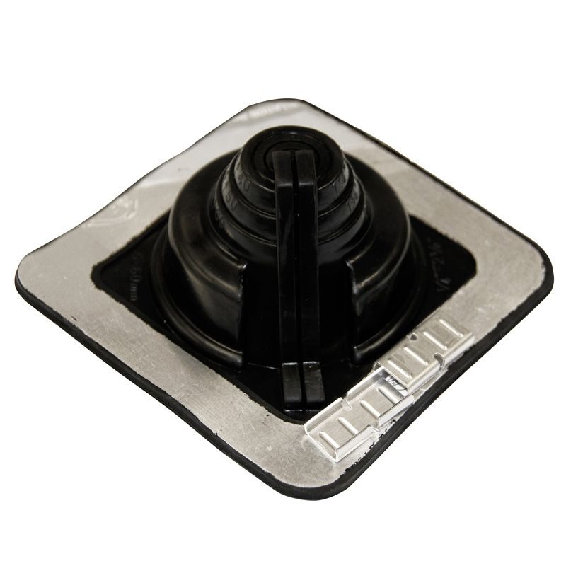 DEKTITE - FLASHING #5, 108-190mm PIPE 366 x 366mm BASE, BLACK COMBO
