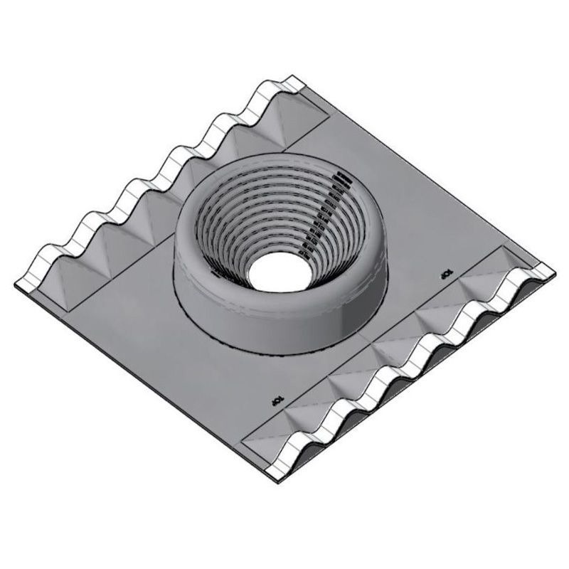 DEKTITE - FLASHING, GREY 75-155mm PIPE 410 x 360mm BASE, SOAKER