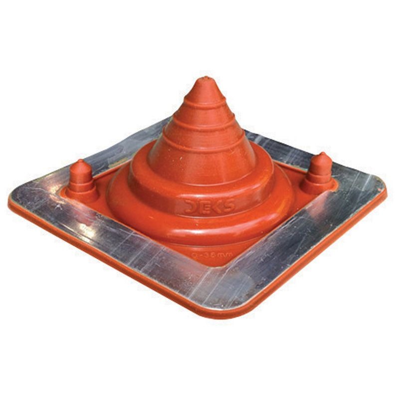 DEKTITE - FLASHING #0, 0-35mm PIPE 100 x 100mm BASE, BLACK PREM