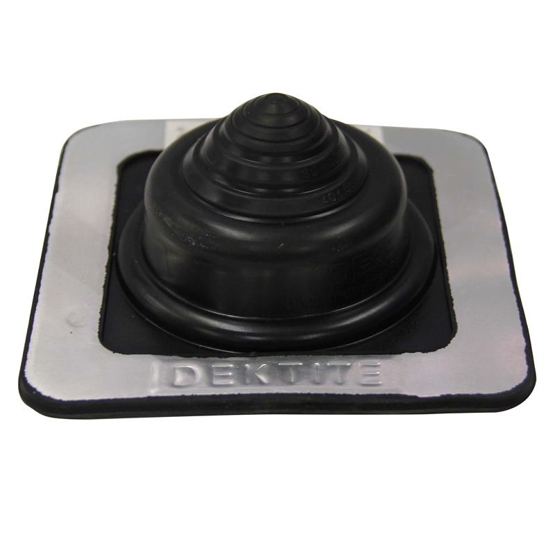 DEKTITE - FLASHING #1, 5-55mm PIPE 139 x 139mm BASE, BLACK PREM