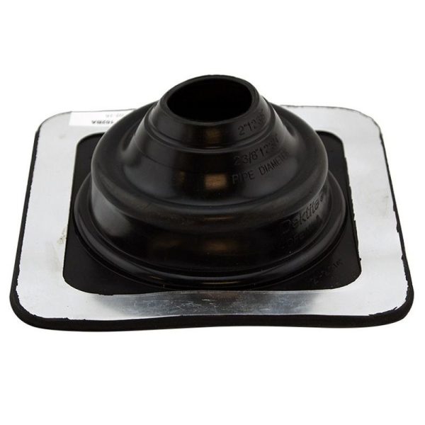 DEKTITE - FLASHING #2A, 50-70mm PIPE 178 x 178mm BASE, BLACK PREM