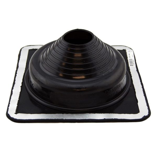 DEKTITE - FLASHING #4, 75-175mm PIPE 280 x 280mm BASE, BLACK PREM