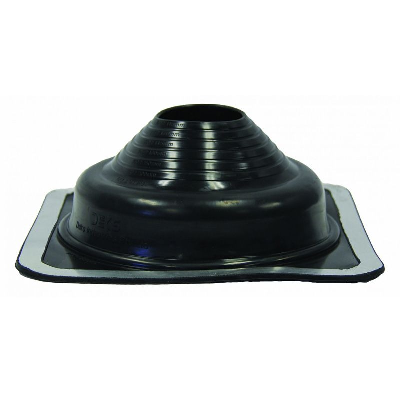 DEKTITE - FLASHING #5, 100-200mm PIPE 310 x 310mm BASE, BLACK PREM