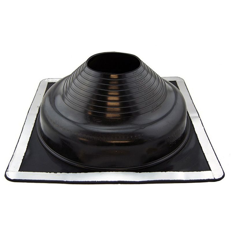 DEKTITE - FLASHING #7, 150-300mm PIPE 456 x 456mm BASE, BLACK PREM