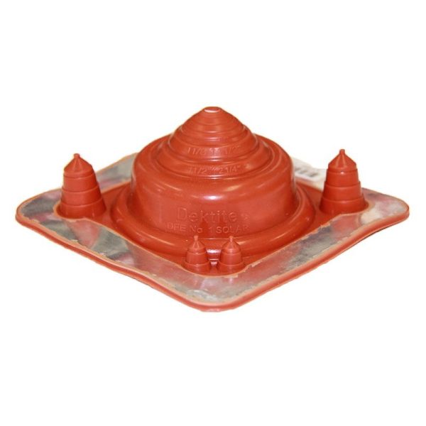 DEKTITE - FLASHING #1, SOLAR 5-55mm PIPE 139 x 139mm BASE, RED PREM