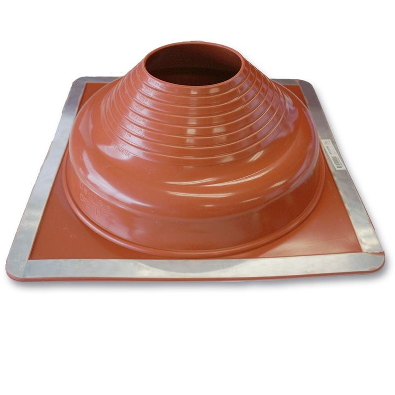 DEKTITE - FLASHING #7, 150-300mm PIPE 456 x 456mm BASE, RED PREM
