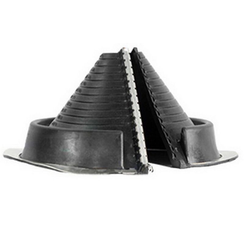 DEKTITE - FLASHING, 20-70mm PIPE 160mm OD BASE, BLACK RETROFIT