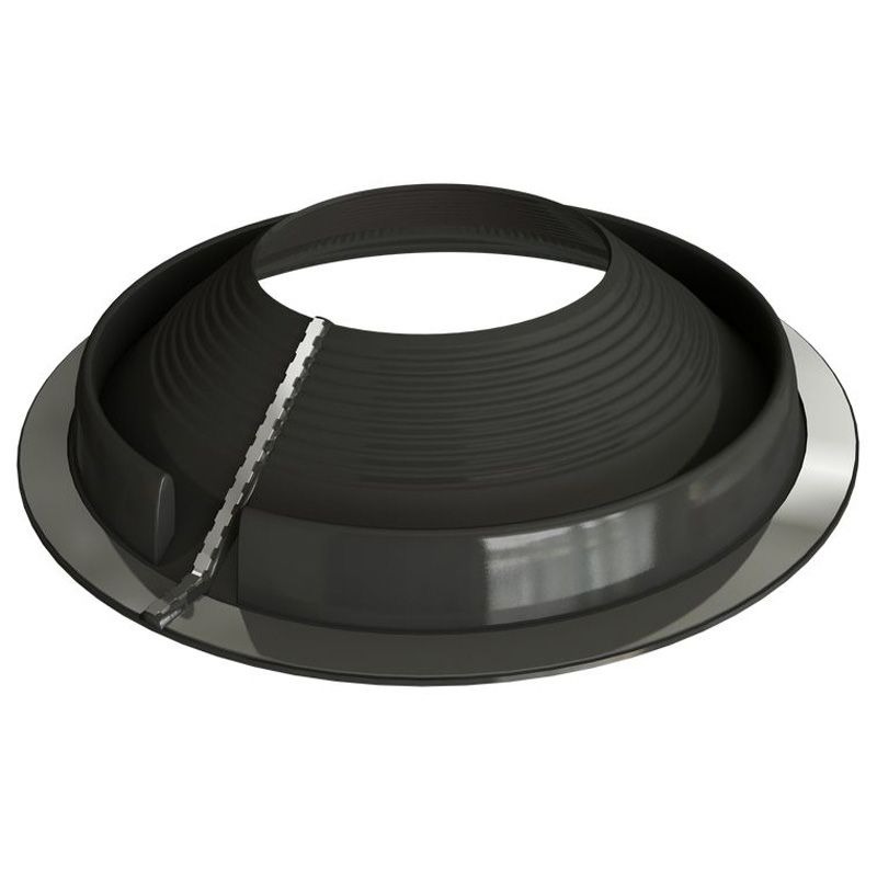 DEKTITE - FLASHING, 90-255mm PIPE 369mm OD BASE, BLACK RETROFIT
