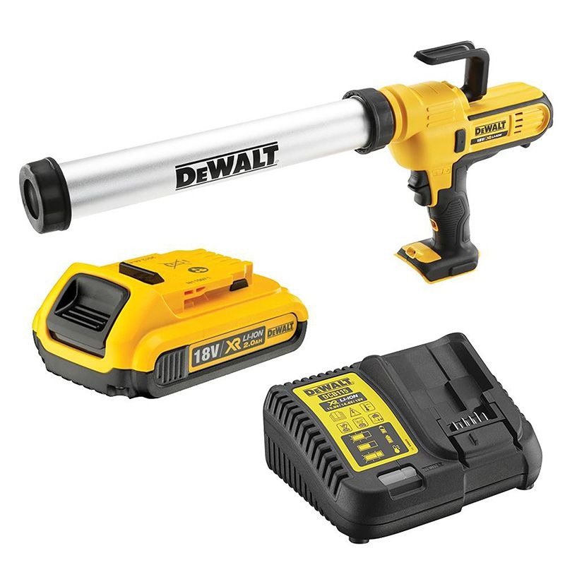 DEWALT - CAULKING GUN, 18V XR KIT 300-600ml, 2Ah BATTERY