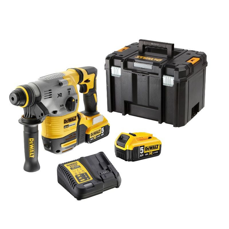 DEWALT - DRILL,ROTARY HAMMER KIT 18V XR BRUSHLESS, 2 x 5Ah BATTERIES