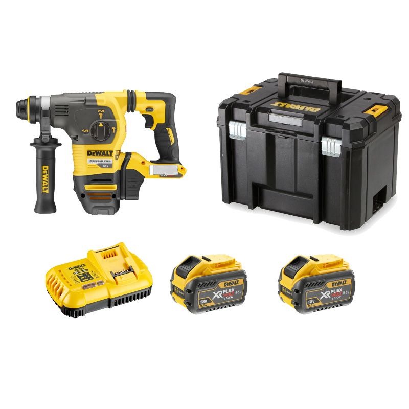 DEWALT - DRILL, ROT HAMMER, 18/54V 9AH 2 FLEXVOLT BATTS,CHARGER,TSTAK