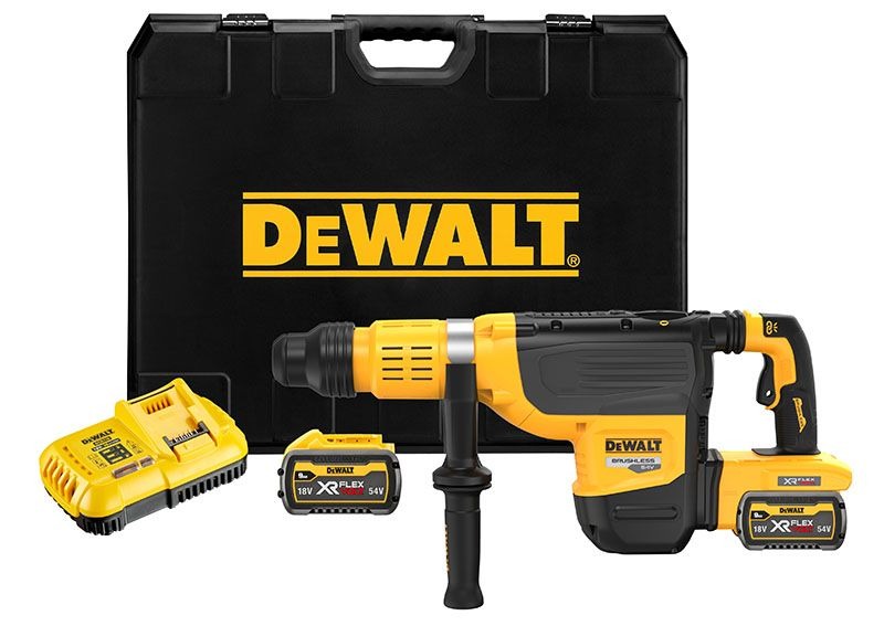DEWALT - DRILL, ROTARY HAMMER 54V XR FLEXVOLT, 52mm, SDS MAX, 9Ah