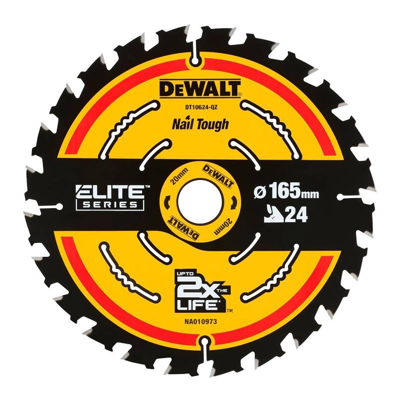 DEWALT - BLADE, CIRCULAR SAW, ELITE 165 x 20mm 24T