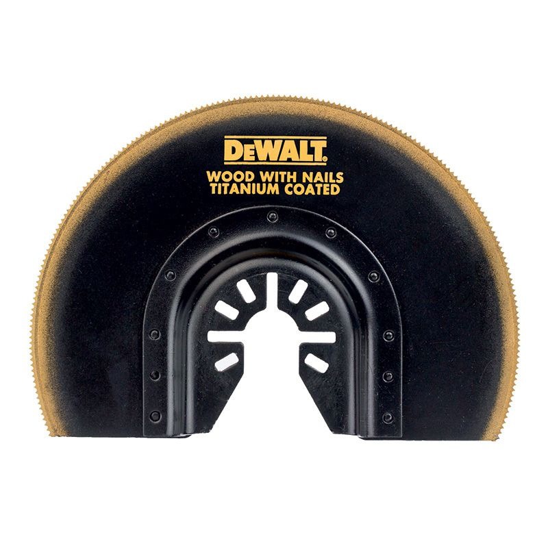 DEWALT - BLADE, MULTI-TOOL TIN FLUSH CUT, SEMICIRC WOOD/NAILS 102mm