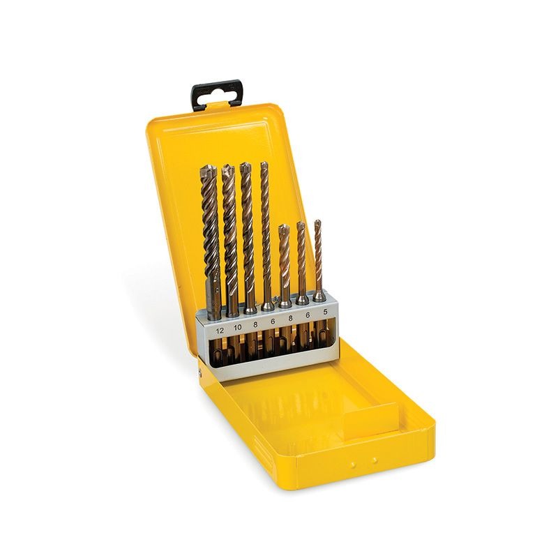 DEWALT - DRILL BIT SET, SDS PLUS XLR FULL CARBIDE HEAD, 7 PIECE