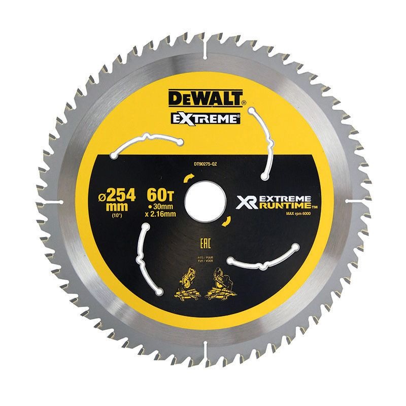 DEWALT - BLADE, CIRCULAR SAW XR EXTREME 254mm x 30mm(MULTI) 60TPI WOOD