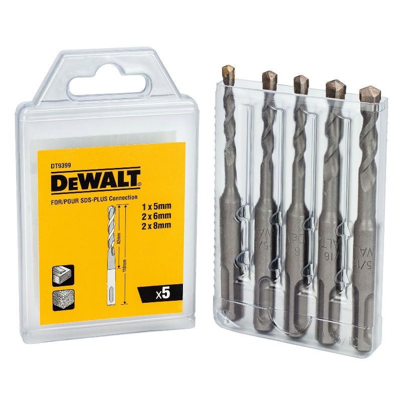 DEWALT - DRILL BIT SET 5PCE, SDS PLUS EXTREME