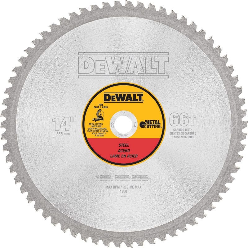 DEWALT - BLADE, SAW METAL CUTTING, COLD CUT HVY G FER MET, 355mm X 60T