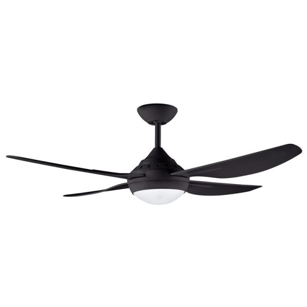 DEKA - CEILING FAN, 48in 4 ABS BLADED RUSSELL, + CCT LED 18W, BLACK