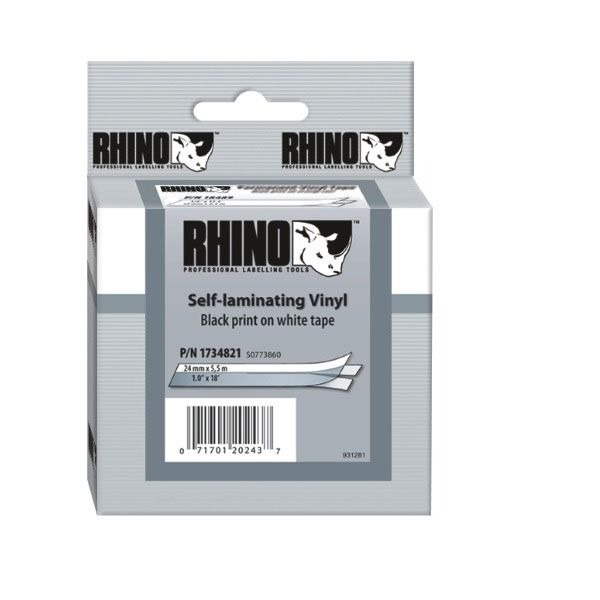 DYMO - SELF LAMINATING TAPE, WHITE 24mm x 5.5m