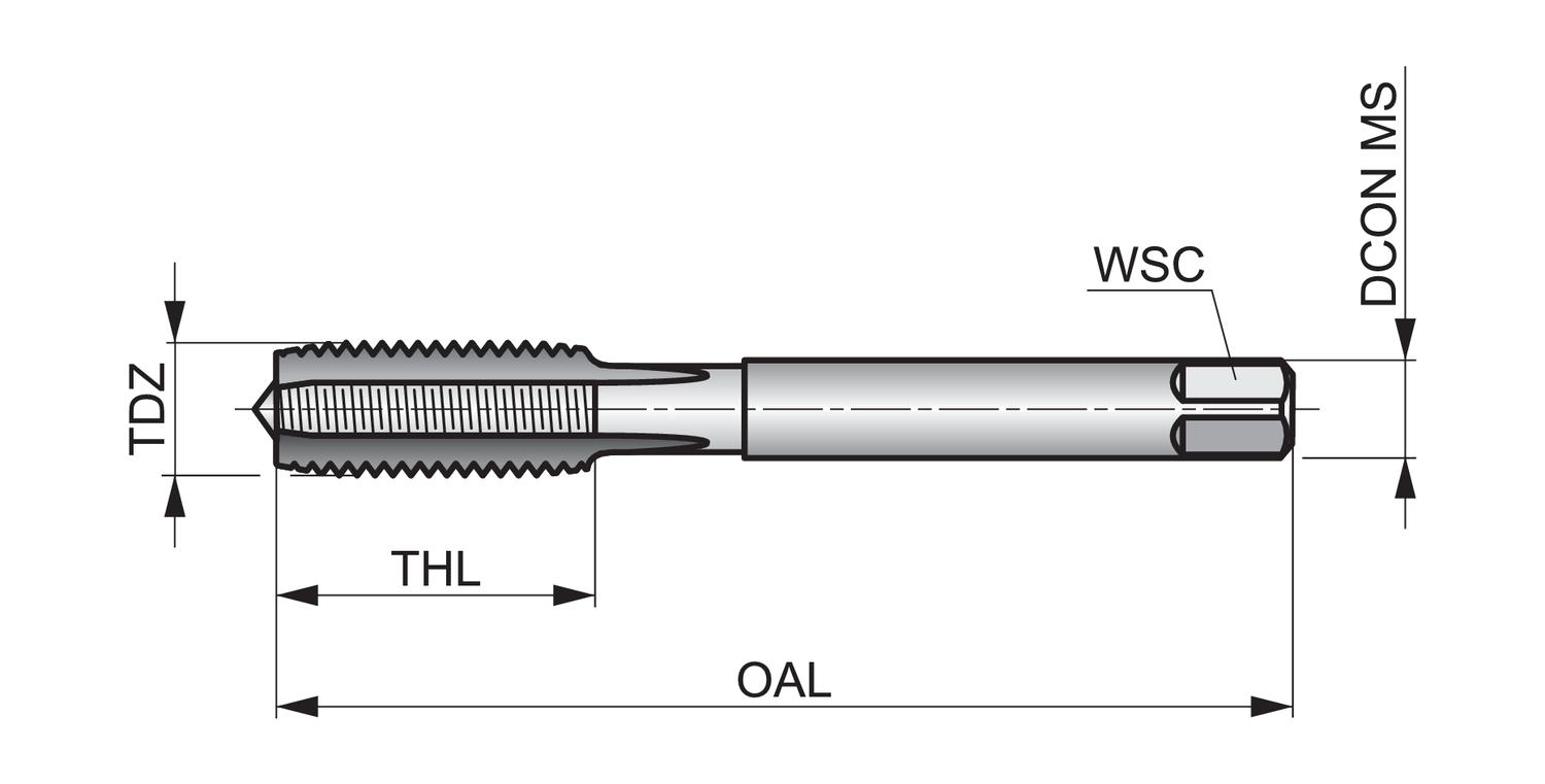 DORMER E105M12X1.5NO9 HSS / HSCo DIN Taps - Image 2