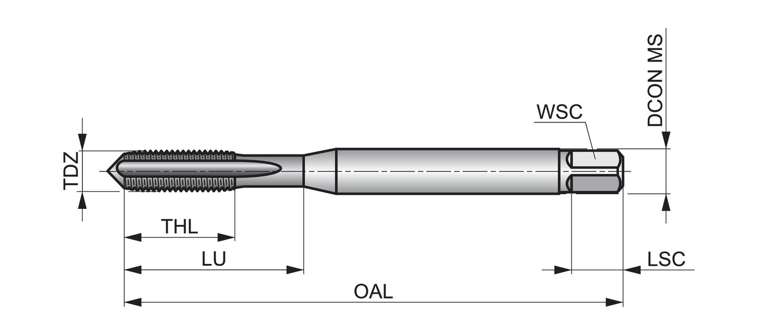 DORMER E200M10 HSS / HSCo DIN Taps - Image 2