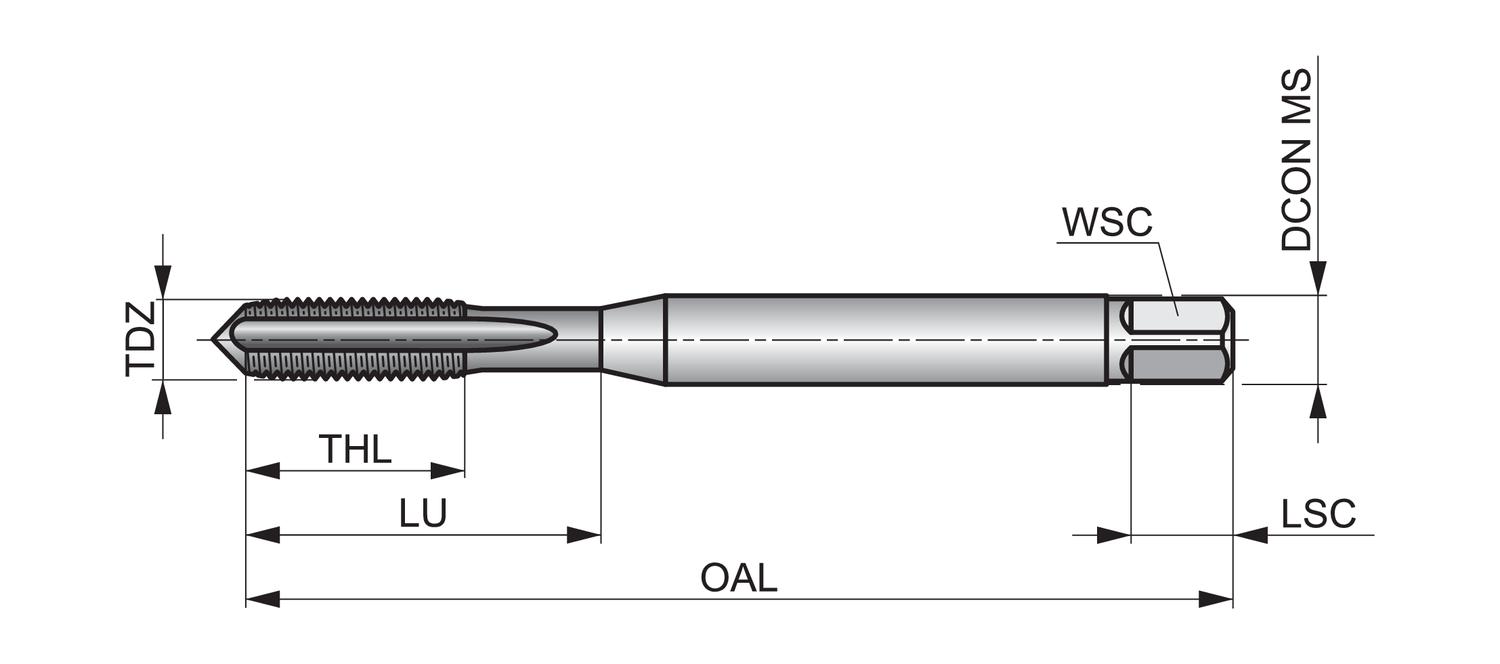 DORMER E2255-40 HSS / HSCo DIN Taps - Image 2