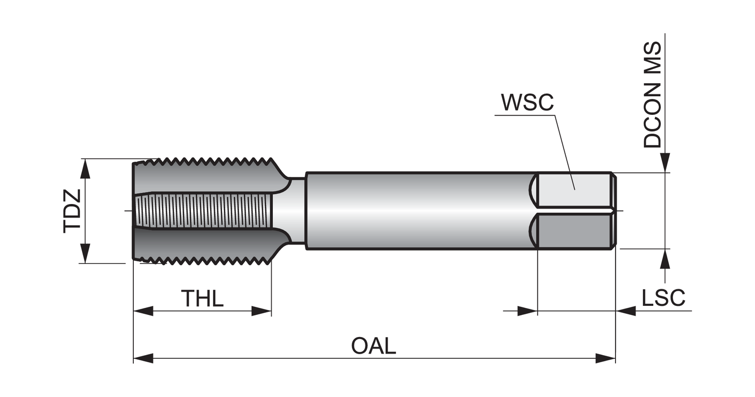 DORMER E243PG16NO2 HSS / HSCo DIN Taps - Image 2