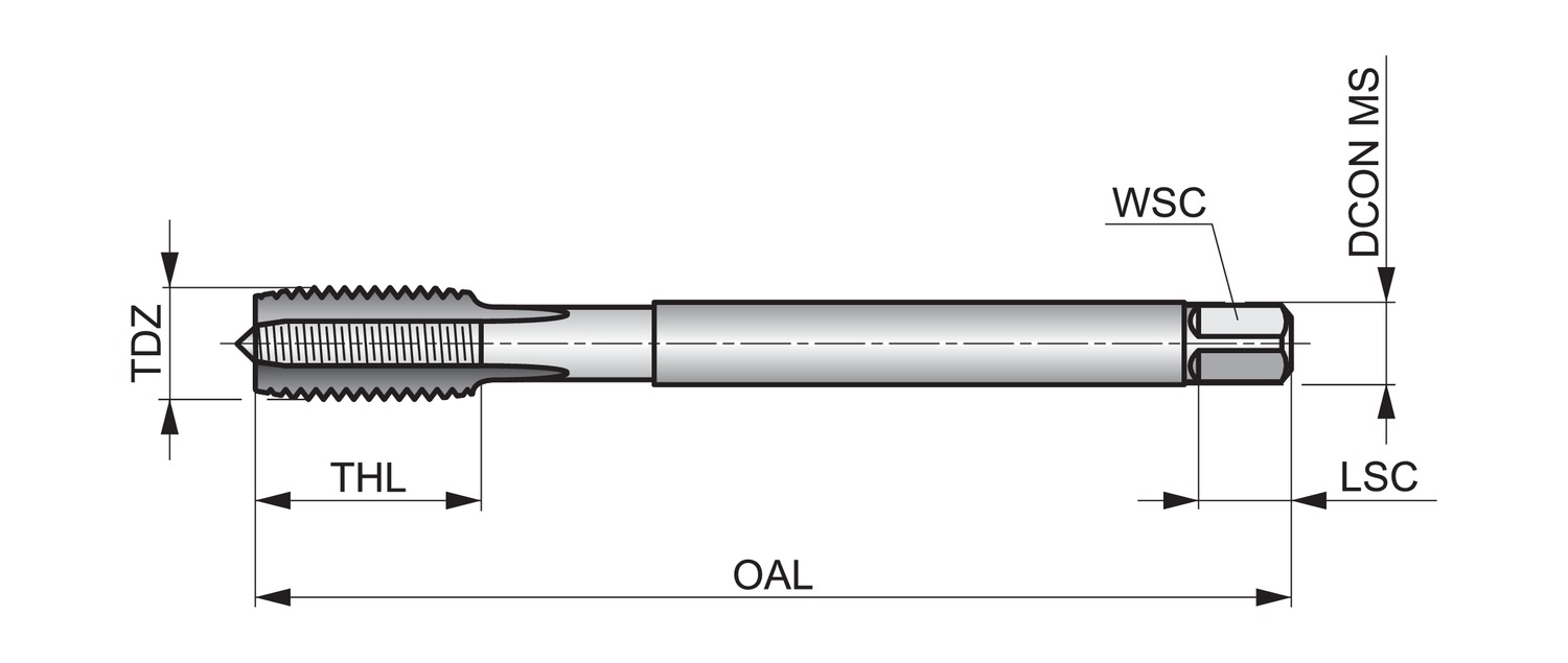 DORMER E2751.1/2 HSS / HSCo DIN Taps - Image 2