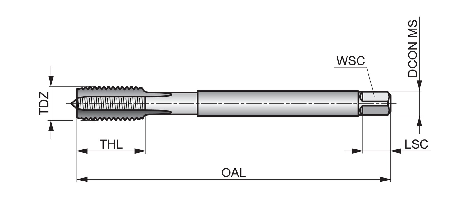 DORMER E2781.1/2 HSS / HSCo DIN Taps - Image 2