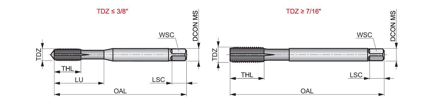 DORMER E2871/2 HSS / HSCo DIN Taps - Image 2