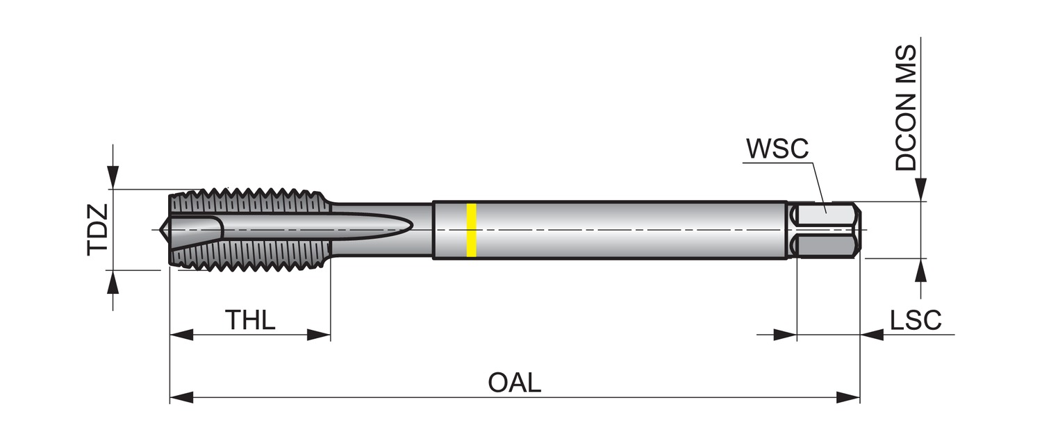 DORMER E299M16X1.0 HSS / HSCo DIN Taps - Image 2