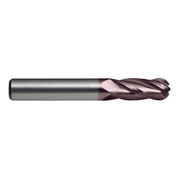 E/MILL E319 1/4" REG. BALL 4 Flute R30 VHM AlCrN