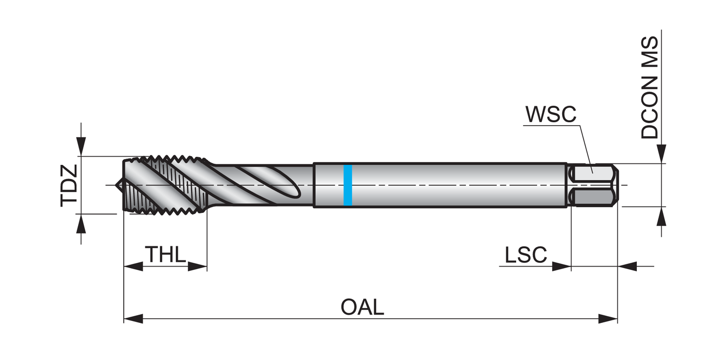 DORMER E383M20X1.5 HSS / HSCo DIN Taps - Image 2