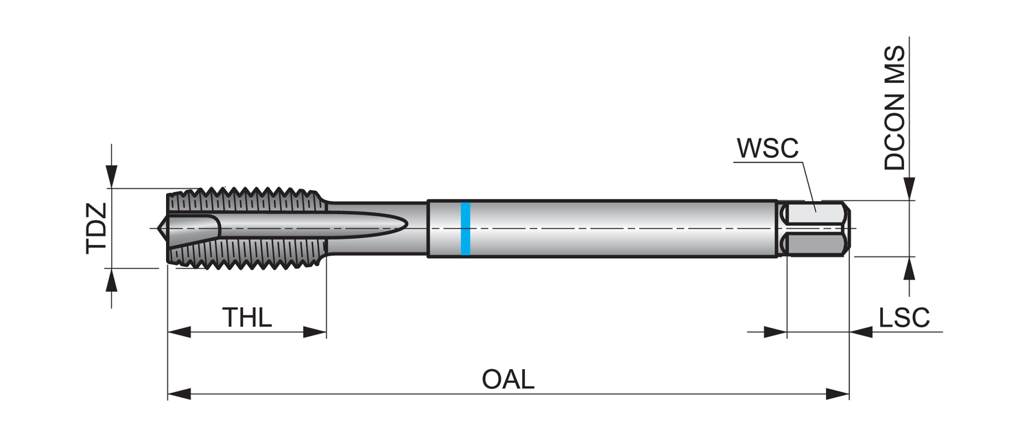 DORMER E384M10X1.25 HSS / HSCo DIN Taps - Image 2
