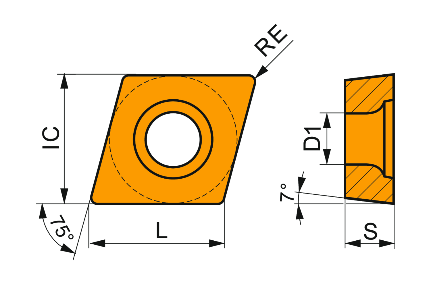PRAMET ECMT 080308E-FM2:T9325 Turning inserts positive - Image 2