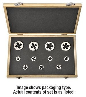 Goliath Threading Tools 1/4" - 1" UNC / UNF HSS Button Die Set - Goliath