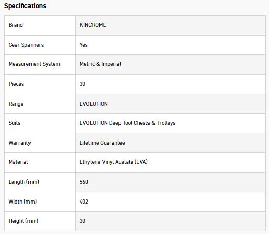 KINCROME EVA414T 30P G/SPN TRAY DEEP EVOLUTION - Image 2
