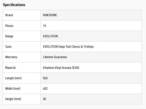 KINCROME EVA461T 19P CUT/SCRAPE TRAY EVOLUTION - Image 2