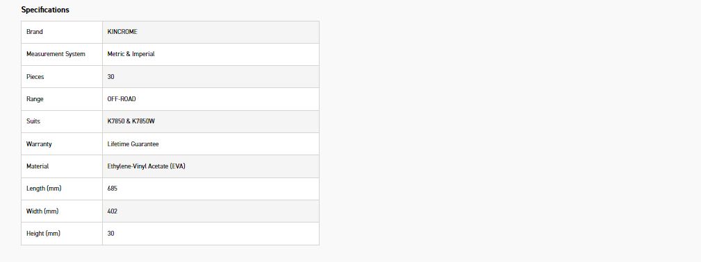 KINCROME EVA704T 30P COMBO SPNR TRAY OFFROAD - Image 2
