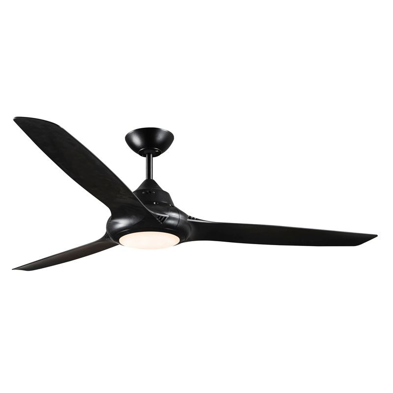 DECCO - CEILING FAN, 58in 3 ABS BLADED EVO II + CCT LED 18W, BLACK