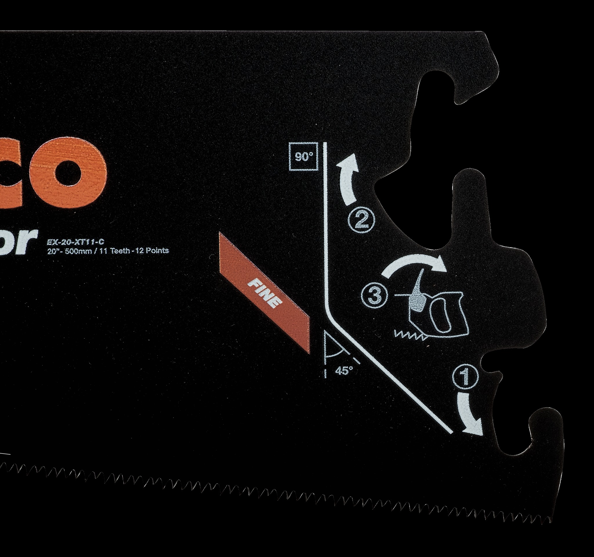 Bahco 20" XT11 teeth, blade for cutting fine wood - Image 3