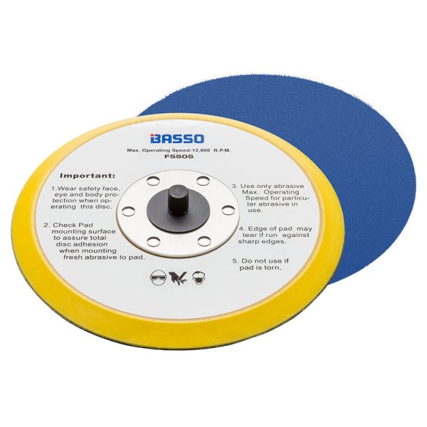 Basso - 5"/125mm PSA / Stick-on Backing Pad - Ext 5/16"UNF