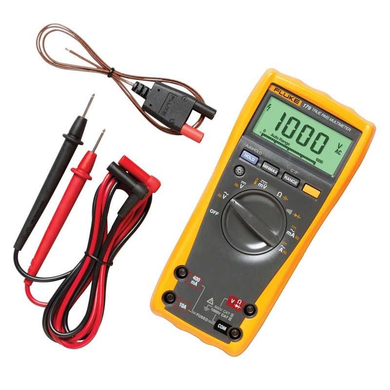 FLUKE - MULTIMETER 1000V TRUE-RMS BACKLIGHT, THERMOMETER,