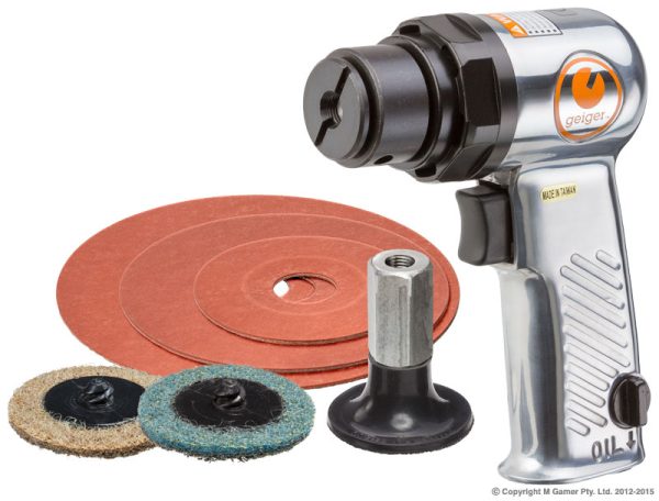 Geiger - 2-5'' Disc Sander with Adaptor, Backing Pad and Discs